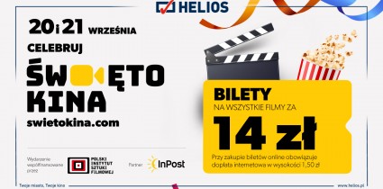 Helios zaprasza na Święto Kina – bilety za 14 złotych i moc filmowych nowości!
