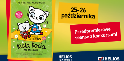 „Kicia Kocia ma braciszka” – przedpremierowe pokazy i konkursy w kinach Helios