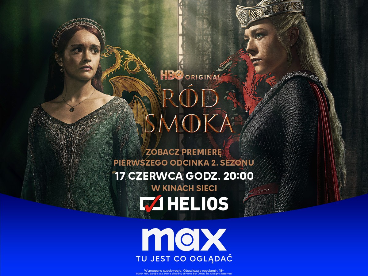 Pierwszy odcinek 2. sezonu serialu HBO Original „Ród smoka” tylko w kinach Helios!